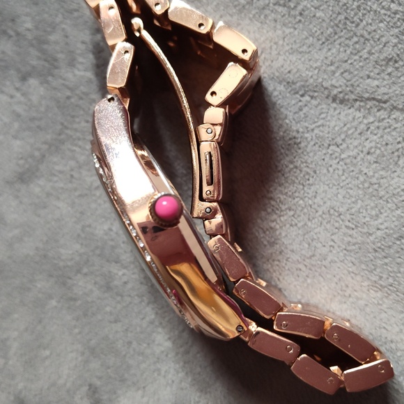Betsy Johnson Owl Theme Rose Gold Watch - Picture 3 of 4